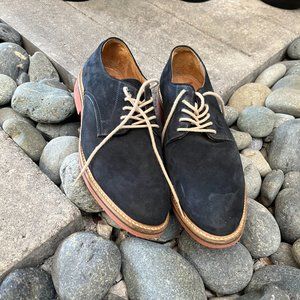 Nordstrom 1901 Blue Suede Saddle Shoes size 9.5